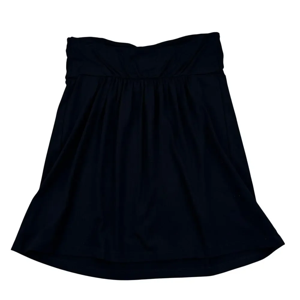 Susana Monaco Black Fit And Flare Flowy Strapless Tube Top Women's Size Small